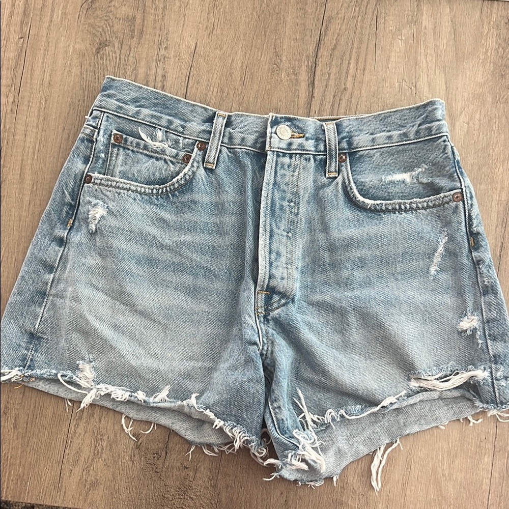 AGOLDE Parker Long denim shorts